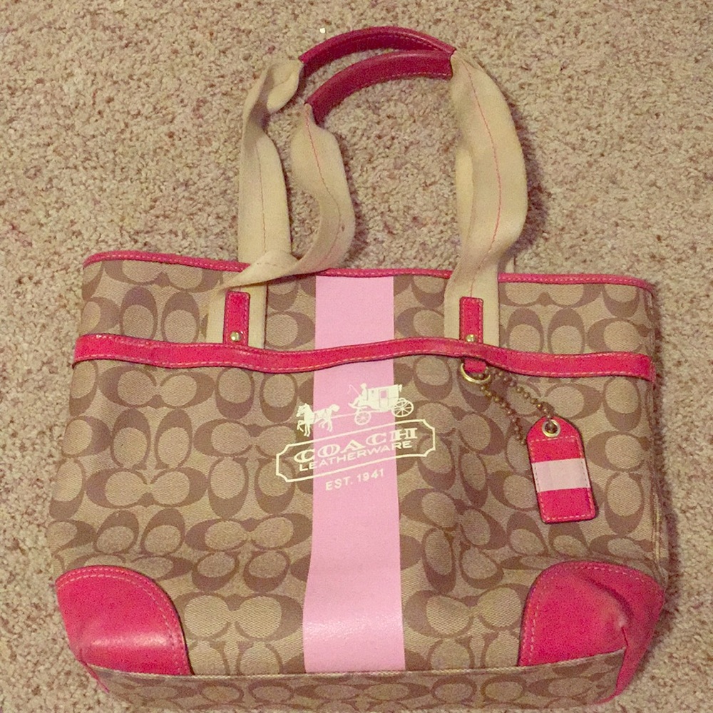 Pink coach purse